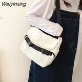 Weiyinxing Designer Women's Handbags Large Capacity Solid Women Shoulder Bags Korean Fashion Canvas Casual Female Bags Crossbody