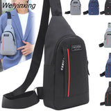 Weiyinxing Men Canvas Multifunction Shoulder Bag Crossbody Bag On Shoulder Travel Sling Bag Pack Messenger Pack Chest Bag For Male