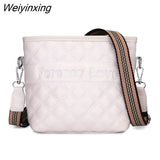 Weiyinxing Leather Shoulder Bag Designers Women Handbag Fashion Brand Female Bucket Bag Soft Natural Skin Ladies Crossbody Tote Sac