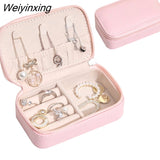 Weiyinxing Organizer Display Travel Jewelry Boxes Case Portable Locket Necklace Jewelry Box Leather Storage Earring Ring Holder