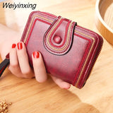 Weiyinxing Women Wallet Coin Pocket 2023 New Hasp Zipper Small Purse Cards Holders Luxury Brand Coin Purse Designer Purse Textured Wallet