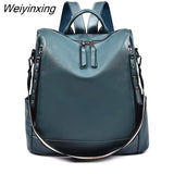 Weiyinxing High Quality Soft Leather Backpack Designer Women Large Capacity Backpack For School Teenagers Girls Fashion Travel Backpack