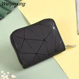 Weiyinxing Ladies Wallet Women's Wallet Made of Leather Female Diamond Short Wallet Wrist Strap Zipper Wallet Mobile Phone Bag