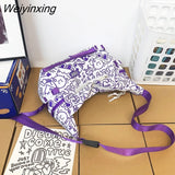 Weiyinxing Product Large Capacity Fashionable Girl Inclined Shoulder Bag Casual Messenger Single-shoulder Bag Schoolgirl Schoolbag Cool