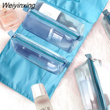 Weiyinxing Nylon Makeup Bag New Portable Large-capacity Four-in-one Portable Folding Travel Cosmetic Storage Toilet Bag