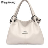 Weiyinxing Fashion High Quality Solid Color Leather Women's Handbags Large Capacity Messenger Bags Ladies Casual Simple Messenger Bags