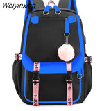 Weiyinxing NEW Women Girls School Back Packs Anti Theft USB Charge Backpack Waterproof Bagpack School Bags Teenage Travel Bag