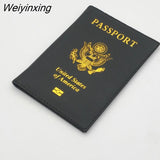 Weiyinxing leather USA Passport Cover Customized Travel Passport holder American Wallet Covers for Passports Girls America