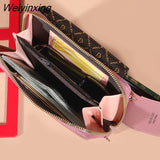 Weiyinxing Women Wallet Solid Color Small Shoulder Bag Multi-Function Letter Phone Money Wallets Pocket Bags Clutch Organizer Storage