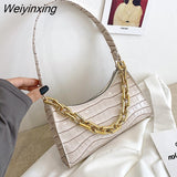 Weiyinxing Casual Women's Totes Shoulder Bag Fashion Exquisite Shopping Bag PU Leather Chain Handbags for Women 2023 Free Shipping