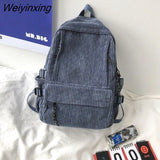 Weiyinxing Cute Women Corduroy Backpack Schoolbag For Teenage Girls Boys Book Laptop Rucksack Mochila Female Travel Schoolbag