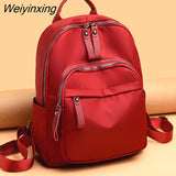 Weiyinxing 2023 Women Anti-theft Backpack Waterproof Fabric Large Female Shoulder Bag Large Capacity Simple Style Casual Mochila Travel