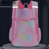 Weiyinxing New School Backpack 1 Grade 3 Years Cute Colorful School Bag for Girls Waterproof Children Kindergarten Small Backpack