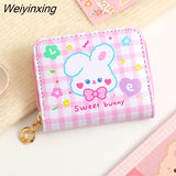 Weiyinxing Women Cute Cat Wallet Small Zipper Girl Wallet Brand Designed Pu Leather Women Coin Purse Female Card Holder Wallet Billetera