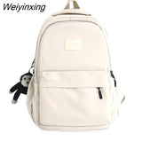 Weiyinxing Quality College Waterproof Nylon Womens Backpack Teenage Girl School Bag Korean Style College Student Bag Laptop Backpack