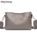 Weiyinxing Fashion Solid Color Cow Women Shoulder Crossbody Bag Luxury Ladies Phone Bag And Purses Genuine Leather Handbag Women's Bag 911