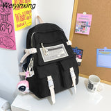 Weiyinxing Multipocket Nylon Women Backpack Female Big Waterproof Back Bag Portable School Backpack For Girl Student Schoolbag Cool