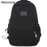 Weiyinxing Solid Color Nylon Women Backpack School Bag For Teenagers Girls Travel Backbag Students Bag Kawaii Bookbag Mochilas