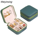 Weiyinxing Organizer Display Travel Jewelry Boxes Case Portable Locket Necklace Jewelry Box Leather Storage Earring Ring Holder