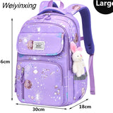 Weiyinxing New School Backpack 1 Grade 3 Years Cute Colorful School Bag for Girls Waterproof Children Kindergarten Small Backpack