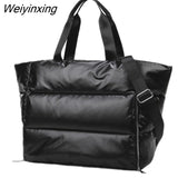 Weiyinxing New Large Capacity Shoulder Bag For Women Waterproof Nylon Bags Space Pad Cotton Feather Down Large Tote Female Handbags