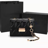 Weiyinxing bag 2023 women new luxury bags chain messenger bag lattice small square bag fashion designer trend handbags