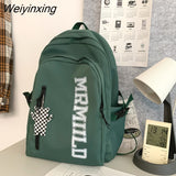 Weiyinxing High Quality Large Capacity Student Backpack Fashion Casual Solid Color Schoolgirl Schoolbag Waterproof Travel Bag New