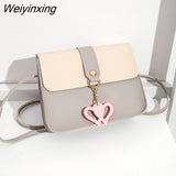 Weiyinxing Simply PU Leather Crossbody Bag For Women Summer Solid Color Shoulder Messenger Bag Lady Pendant Travel Small Handbag