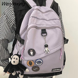 Weiyinxing Badge Bag Boy Girl Travel Net Student Bag Male Female Trendy Mesh College Backpack Ladies Men Fashion Laptop Women Backpack