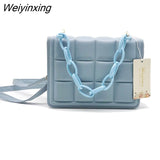 Weiyinxing for Women Bagute Bags Pu Leather Ladies Crossbody Bags Coin Purses Small Plaid Shoulder Bag Female Underarm Hand Bag