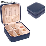 Weiyinxing Jewelry Box Organizer Display Travel Jewelry Boxes Case Portable Locket Necklace Leather Storage Earring Ring Holder