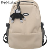 Weiyinxing Women School Backpack Men Black Nylon Bagpack  Female Anti Theft Rucksack Casual Lady Travel Backpacks Korean Back Pack Mochil