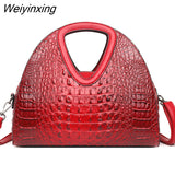 Weiyinxing Luxury Crocodile Leather Women Handbags Designer Female Shoulder Bag Fashion Brand Ladies Messenger Bags Large Tote Sac