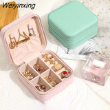 Weiyinxing Organizer Display Travel Jewelry Boxes Case Portable Locket Necklace Jewelry Box Leather Storage Earring Ring Holder