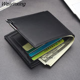 Weiyinxing Hot Selling New Men's Short Wallet Iron Edge Korean Youth Men's Horizontal Wallet Trend Card Pack Purse