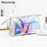 Weiyinxing Laser Cosmetic Bag Female Portable Simple Waterproof Travel Color PVC Cosmetic Storage Bag