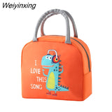 Weiyinxing Lunch Bag Lunch Box Thermal Insulated Canvas Tote Pouch Kids School Dinner Container Travel Picnic Food Storage Bag