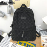 Weiyinxing Product Fashion Schoolgirl Plaid Style Backpack Korean Japanese Handiness Schoolbag Nylon Waterproof Travel Pack Bag