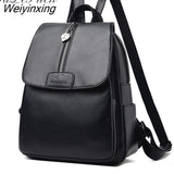Weiyinxing The New Women Backpack Large Capacity School Bags for Teenagers Girls Leather School Backpack Lady Shoulder Bag Sac A Dos