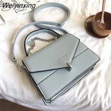 Weiyinxing Small Square Bag 2023 Summer New Chains Handbag Women Casual Wild Shoulder Bag Lock Tide Bag Diagonal Female Bag Black