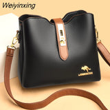 Weiyinxing Leather Cowhide High Capacity Shoulder Crossbody Bags for Women 2023 The New Luxury Handbags Women Bags Designer Handbags