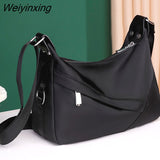 Weiyinxing Nylon Beach Tote Bag Fashion Womens Handbag Tote Oxford Shoulder Bags Female Waterproof Dumplings Folding Shopping Bag 2023