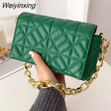 Weiyinxing Designer Women's Underarm Shoulder Bags 2023 Trend Thick Chain Quilted Female Handbag Women Clutch Bags Ladies Hand Bag