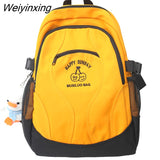 Weiyinxing Ladies Travel Waterproof School Bag Women Mesh Laptop Nylon Student Backpack Female Book Girl College Backpack Leisure