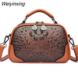 Weiyinxing Quality Crocodile Pattern Leather Shoulder Crossbody Bags for Wome 2023 Designer Handbags Fashion Ladies Messenger Tote Sac