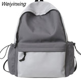 Weiyinxing New Panelled Waterproof Nylon Backpack Women Patchwork Japanese Fashion College School Bag Boy Girls Laptop Backpack Travel