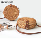 Weiyinxing Round Mulit Style Straw Bag Handbags Women Summer Rattan Bag Handmade Woven Beach Circle Bohemia Handbag New Fashion