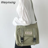 Weiyinxing Women's Canvas Bag Japanese Department Harajuku Windsuit Messenger Bag Female Korean Students Shoulder Bags