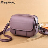 Weiyinxing 100% cowhide Brand Designer Women bag Ladies Shoulder Messenger Bags Handbag Shell bag Simple Fashion Females Crossbody Bag
