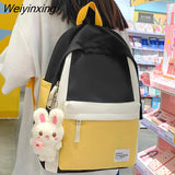 Weiyinxing Female Travel Book Bag Lady Nylon College Kawaii Backpack Women Cute Leisure School Bag Cool Girl Laptop Backpack Fashion